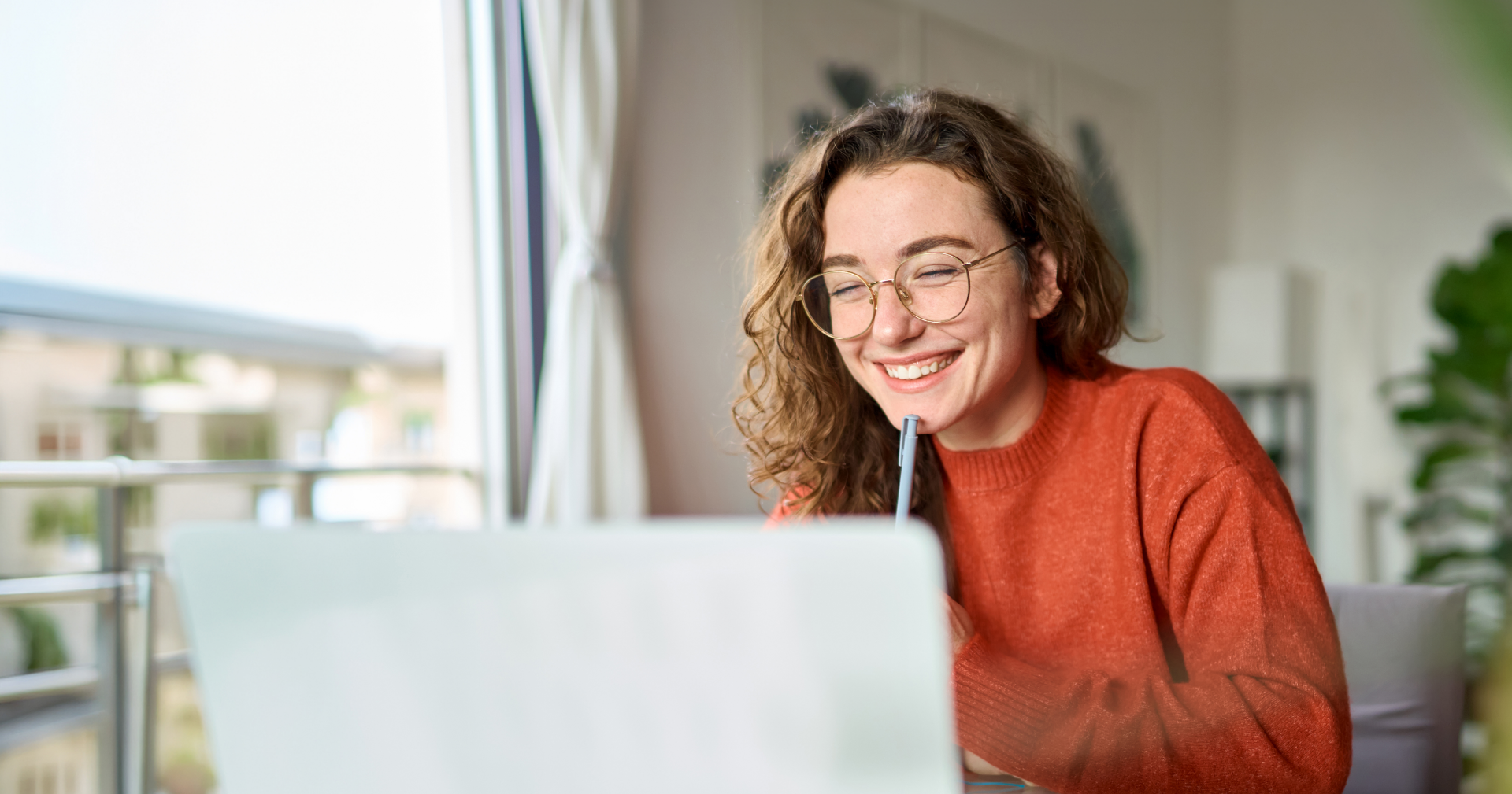 Clinician working remotely from home